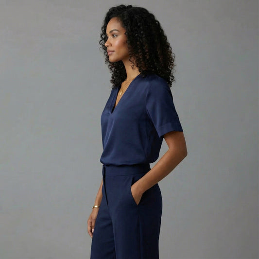 Aveline Elegant V-Neck Shirt