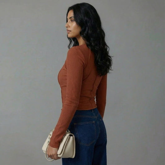 Lyra Ribbed Contour Top