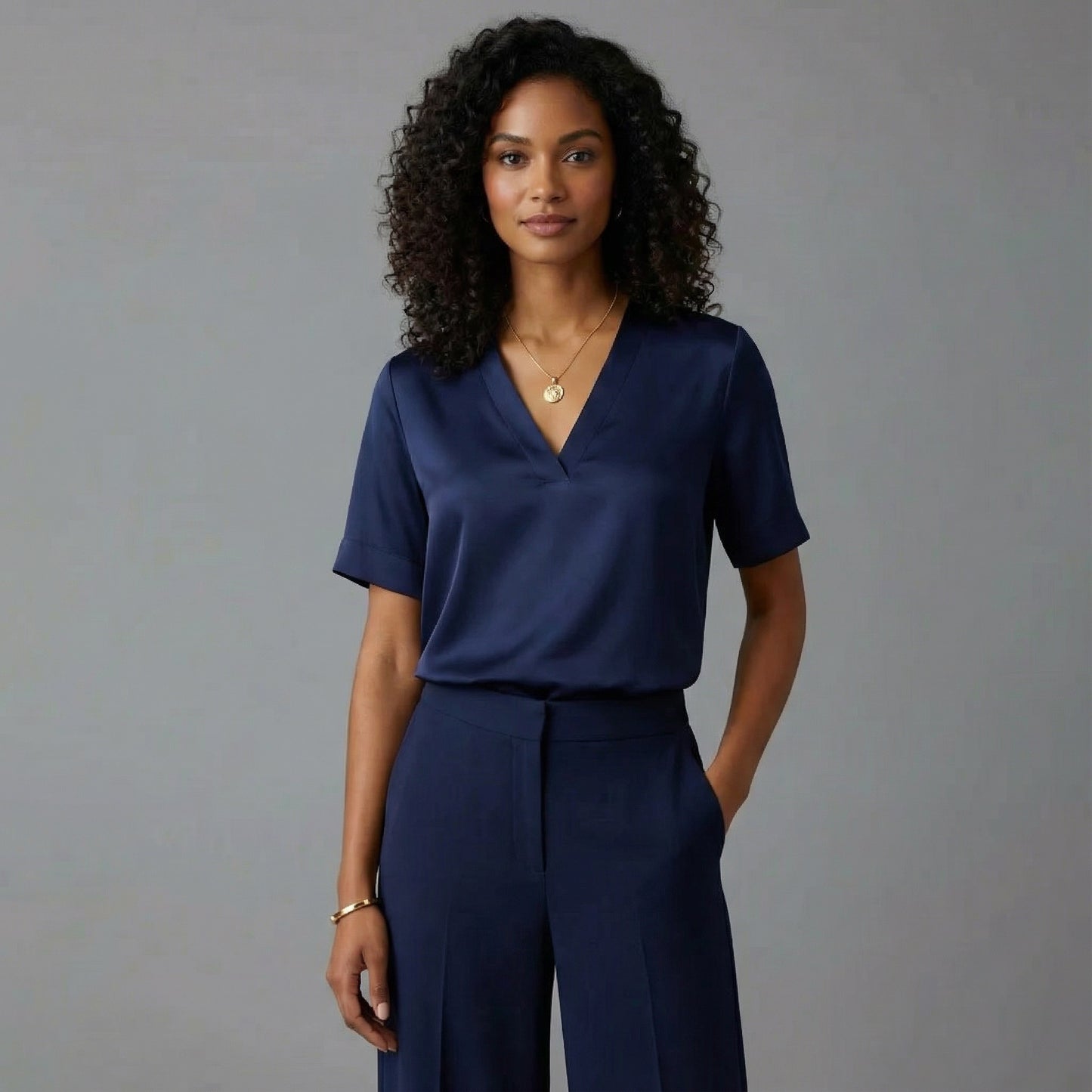 Aveline Elegant V-Neck Shirt