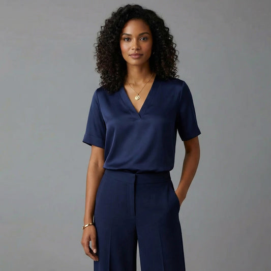 Aveline Elegant V-Neck Shirt